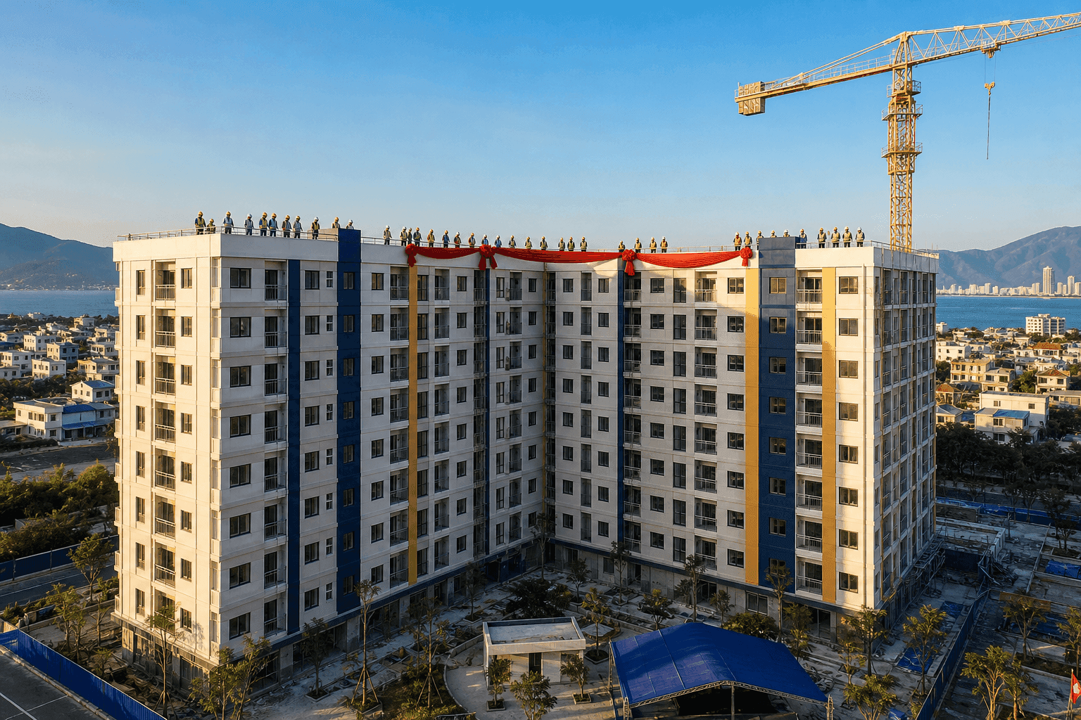 Lễ cất nóc dự án NOXH Lộc Ninh 1 và mở tiếp nhận hồ sơ đợt 2