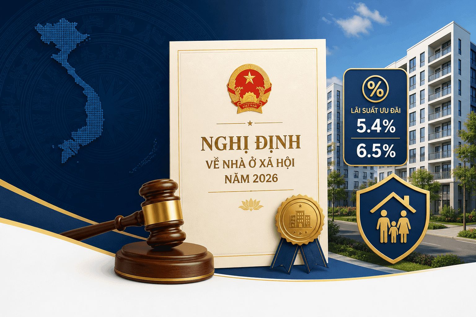 Chính sách nhà ở xã hội mới nhất 2026 — luật, vay ưu đãi và tiến độ dự án