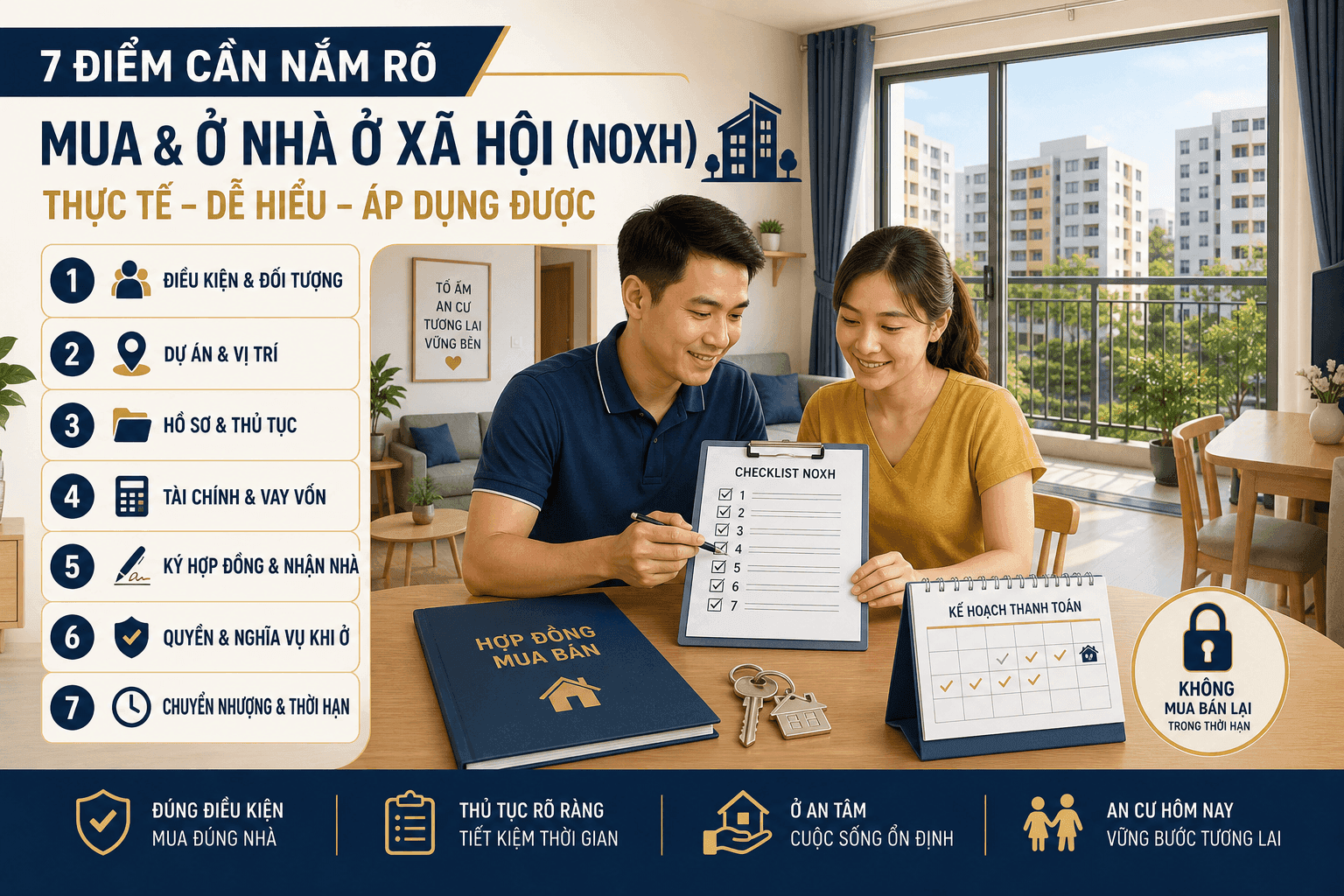Checklist 7 điều lưu ý khi mua và sinh hoạt nhà ở xã hội năm 2026