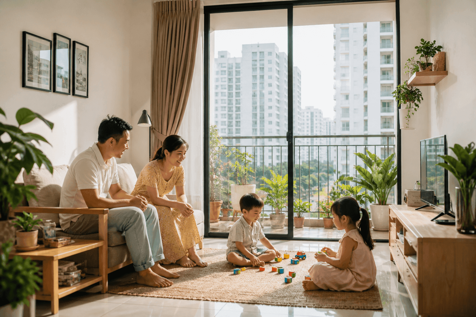 Gia đình an cư trong căn hộ nhà ở xã hội — trải nghiệm thực tế